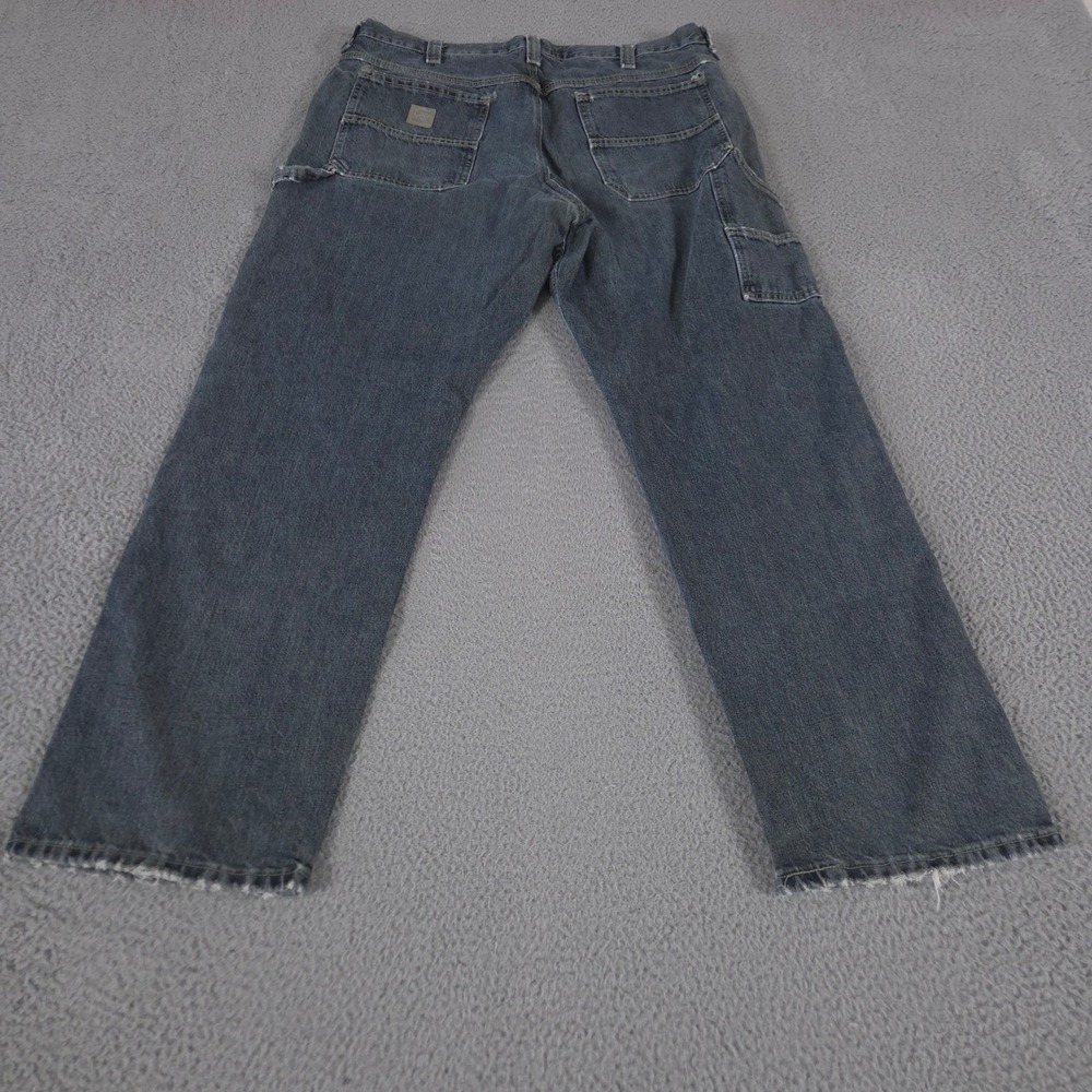 VINTAGE Lee Jeans Mens 38x32 Blue Carpenter Straight Leg Cotton Denim Preppy Y2K